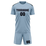 Custom Light Blue Navy Soccer Jersey