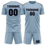 Custom Light Blue Navy Soccer Jersey