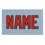 Custom Light Blue Orange Red Beach Towel