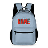 Custom Light Blue Orange Red Kids Backpack