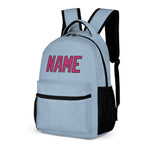 Custom Light Blue Pink Kids Backpack