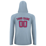 Custom Light Blue Pink UV-Hoodie