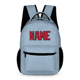 Custom Light Blue Red Kids Backpack