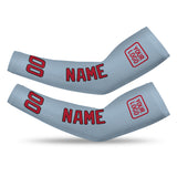 Custom Light Blue Red Arm Sleeve