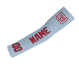 Custom Light Blue Red Arm Sleeve