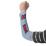 Custom Light Blue Red Arm Sleeve