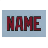 Custom Light Blue Crimson Red Beach Towel
