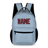 Custom Light Blue Crimson Red Kids Backpack