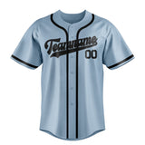 Custom Light Blue & Black Colors Design Sports Baseball Jersey