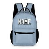 Custom Light Blue White Kids Backpack