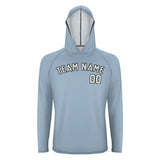 Custom Light Blue White UV-Hoodie