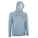 Custom Light Blue White UV-Hoodie