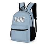 Custom Light Blue White Kids Backpack