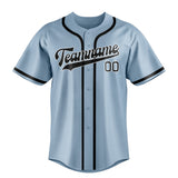 Custom Light Blue & Black Colors Design Sports Baseball Jersey