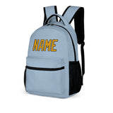Custom Light Blue Yellow Kids Backpack
