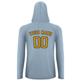 Custom Light Blue Yellow UV-Hoodie