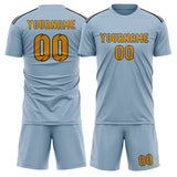 Custom Light Blue Yellow Soccer Jersey