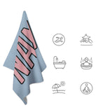 Custom Light Blue Light Pink Beach Towel