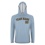 Custom Light Blue Khaki UV-Hoodie