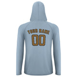Custom Light Blue Khaki UV-Hoodie