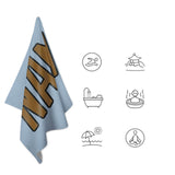 Custom Light Blue Khaki Beach Towel