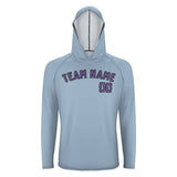 Custom Light Blue Light Purple UV-Hoodie