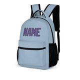 Custom Light Blue Light Purple Kids Backpack