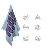 Custom Light Blue Light Purple Beach Towel