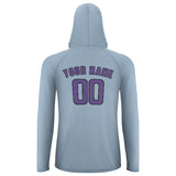 Custom Light Blue Light Purple UV-Hoodie