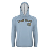 Custom Light Blue Light Khaki UV-Hoodie