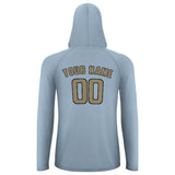 Custom Light Blue Light Khaki UV-Hoodie