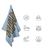 Custom Light Blue Light Khaki Beach Towel