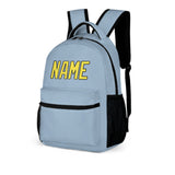Custom Light Blue Light Yellow Kids Backpack