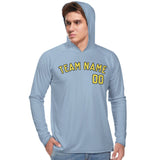 Custom Light Blue Light Yellow UV-Hoodie