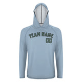 Custom Light Blue Blue Green UV-Hoodie