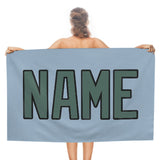 Custom Light Blue Blue Green Beach Towel