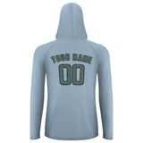 Custom Light Blue Blue Green UV-Hoodie