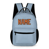 Custom Light Blue Orange Kids Backpack