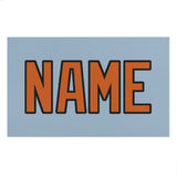 Custom Light Blue Orange Beach Towel