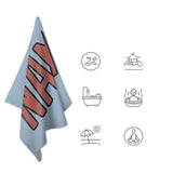 Custom Light Blue Copper Rose Beach Towel