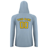Custom Light Blue Gold UV-Hoodie