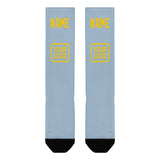 Custom Light Blue Gold Knee-High Sock