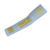 Custom Light Blue Gold Arm Sleeve