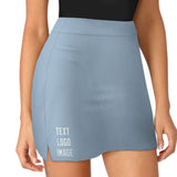 Custom Light Blue White A-Line Skort
