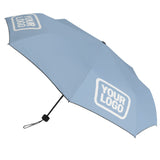 Custom Light Blue White Automatic Umbrella