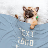 Custom Light Blue White Pet Blanket