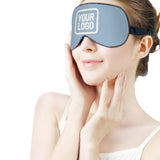 Custom Light Blue White Sleep Mask