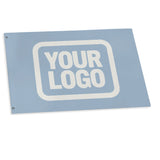 Custom Light Blue White Flag