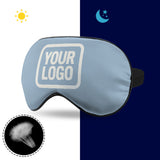 Custom Light Blue White Sleep Mask