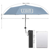 Custom Light Blue White Automatic Umbrella
